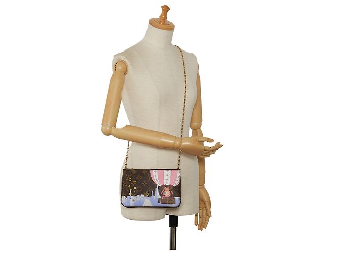 Pochette con zip foderata con monogramma marrone Louis Vuitton Illustre Vivienne Shanghai - vista 10