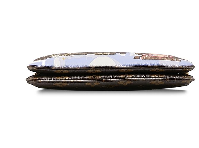 Pochette con zip foderata con monogramma marrone Louis Vuitton Illustre Vivienne Shanghai - vista 4