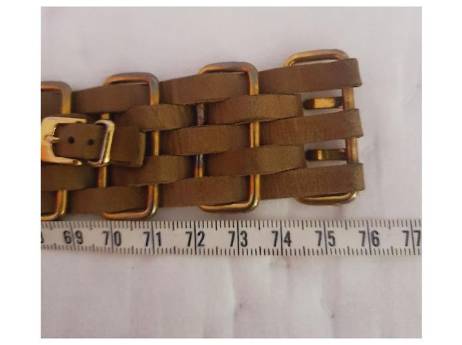 Chanel Gürtel Camel Leder und Goldfarbenes Metall Golden Kamel - Ansicht 6