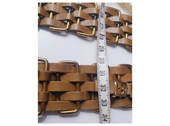 Chanel Gürtel Camel Leder und Goldfarbenes Metall Golden Kamel - Ansicht 9