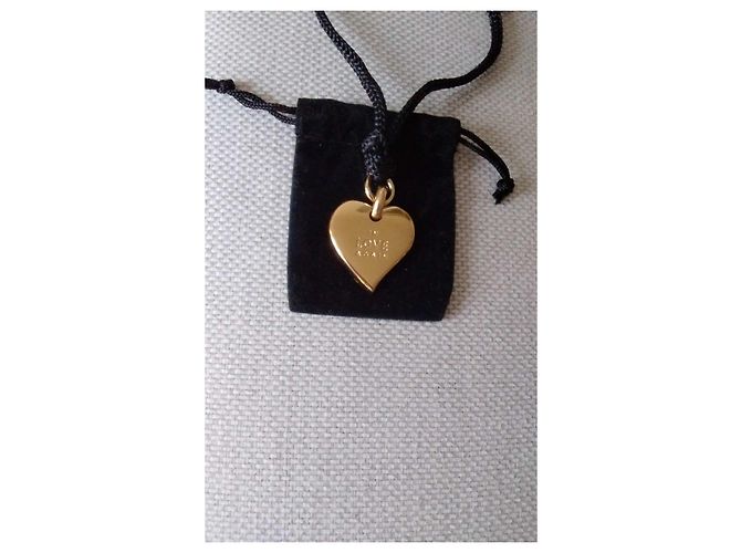 Collana con Pendente Cuore Yves Saint Laurent Oro Metallo D'oro - vista 2