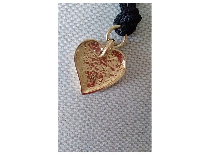 Collana con Pendente Cuore Yves Saint Laurent Oro Metallo D'oro - vista 4