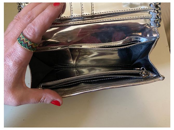 Stella Mc Cartney Cartera Stella McCartney de charol plateado con efecto acolchado Plata - vista 7