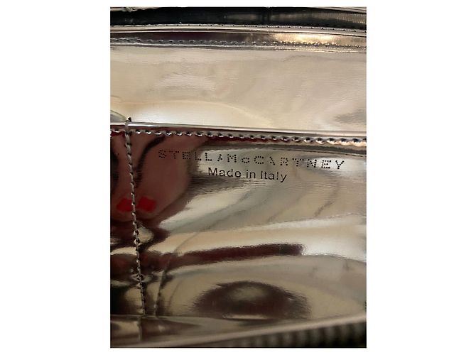 Stella Mc Cartney Cartera Stella McCartney de charol plateado con efecto acolchado Plata - vista 8