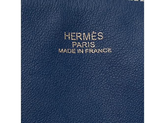 Double sens Hermès Blu Hermes foderato Sens 36 Tote bag - vista 6