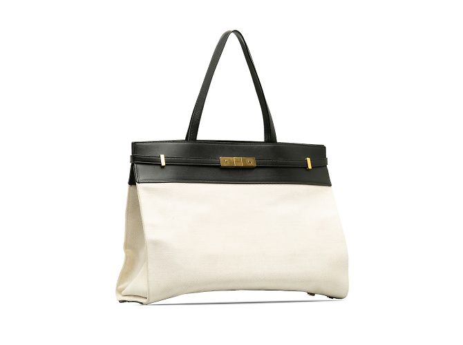 Weiße Saint Laurent Medium Manhattan Shopper-Tasche - vista 2