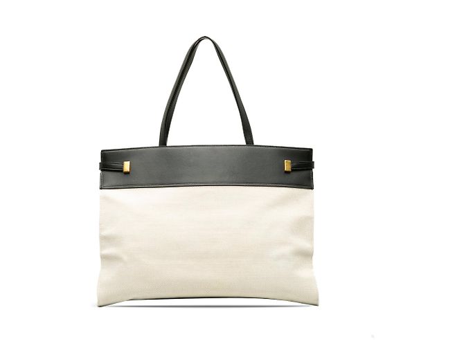 Weiße Saint Laurent Medium Manhattan Shopper-Tasche - vista 3