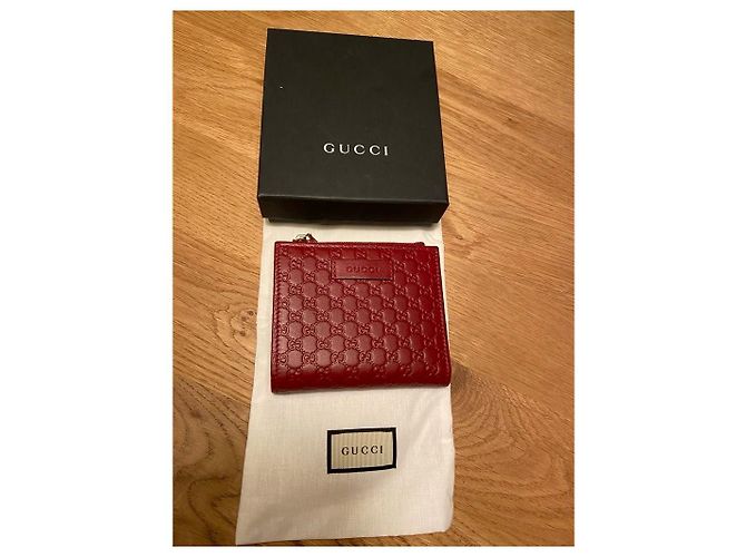 Gucci Leder Geldbörse Rot G Logo - Ansicht 2