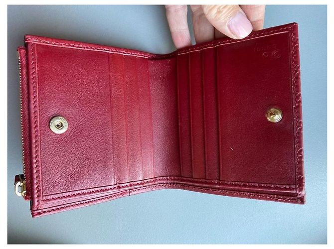 Gucci Leder Geldbörse Rot G Logo - Ansicht 3