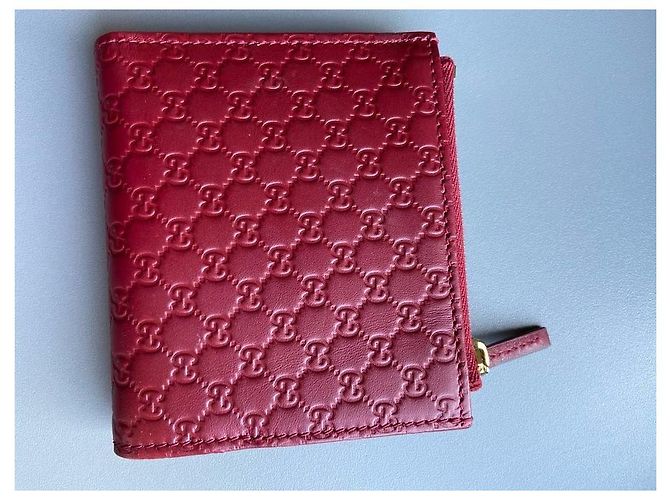 Gucci Leder Geldbörse Rot G Logo - Ansicht 5