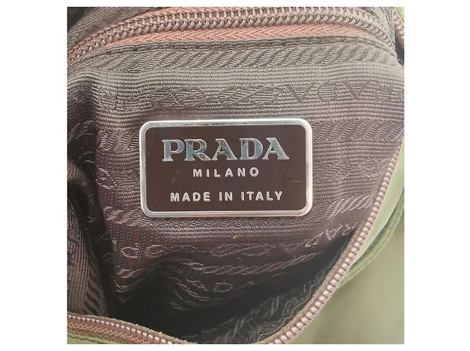 Borsa a tracolla Prada Nylon Verde - vista 7