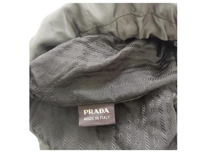 Borsa a tracolla Prada in nylon verde - vista 6