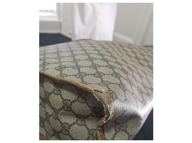 Gucci Monogramm Tote Bag Beige Stoff - Ansicht 10