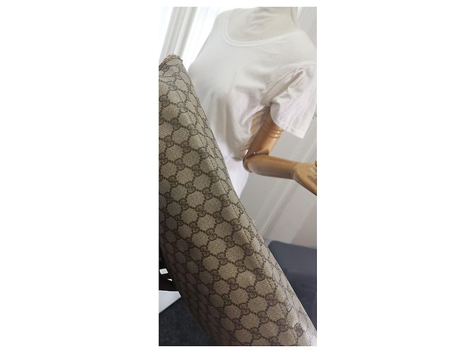 Gucci Monogramm Tote Bag Beige Stoff - Ansicht 11