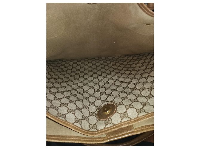 Gucci Monogramm Tote Bag Beige Stoff - Ansicht 13