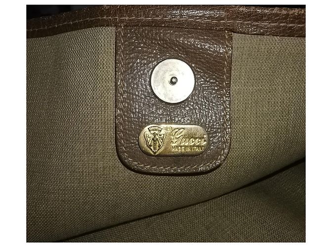 Gucci Monogramm Tote Bag Beige Stoff - Ansicht 14