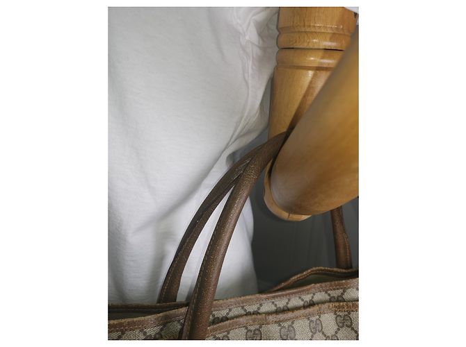 Gucci Monogramm Tote Bag Beige Stoff - Ansicht 5