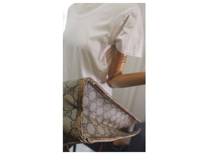 Gucci Monogramm Tote Bag Beige Stoff - Ansicht 8