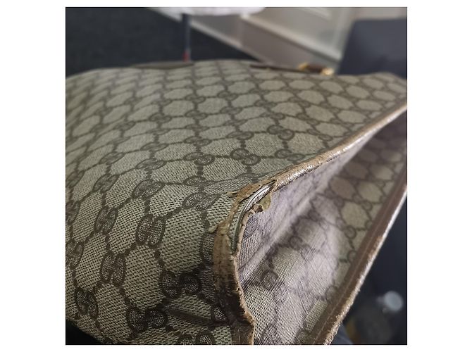 Gucci Monogramm Tote Bag Beige Stoff - Ansicht 9