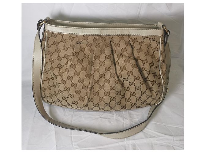 Borsa a tracolla Gucci Monogramma Beige in Tela - vista 4