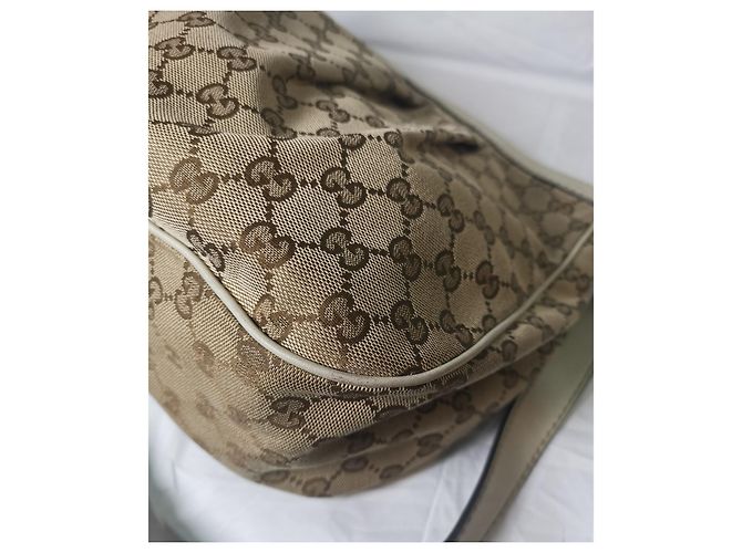 Borsa a tracolla Gucci Monogramma Beige in Tela - vista 6