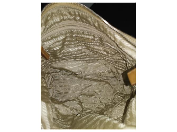 Borsa a tracolla Prada marrone in tessuto - vista 7