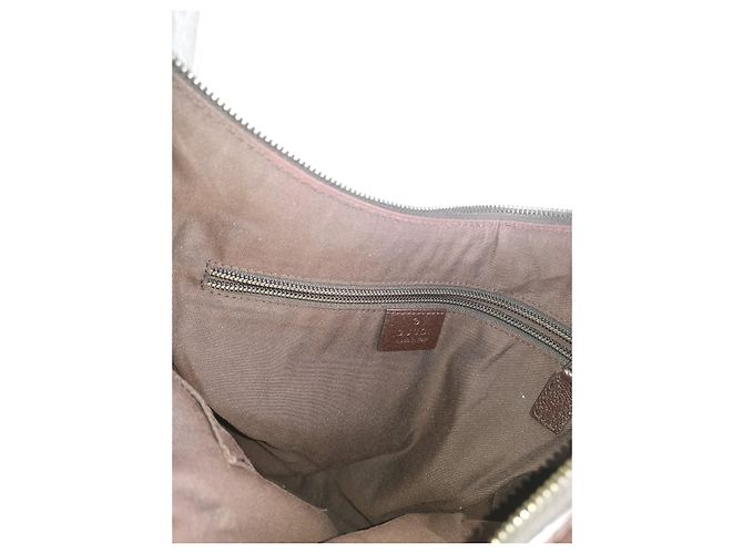 Borsa a tracolla Gucci marrone in tessuto - vista 6