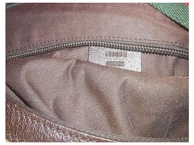 Borsa a tracolla Gucci marrone in tessuto - vista 7