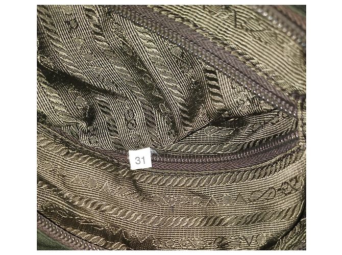 Borsa Prada Verde chiaro in tessuto - vista 11