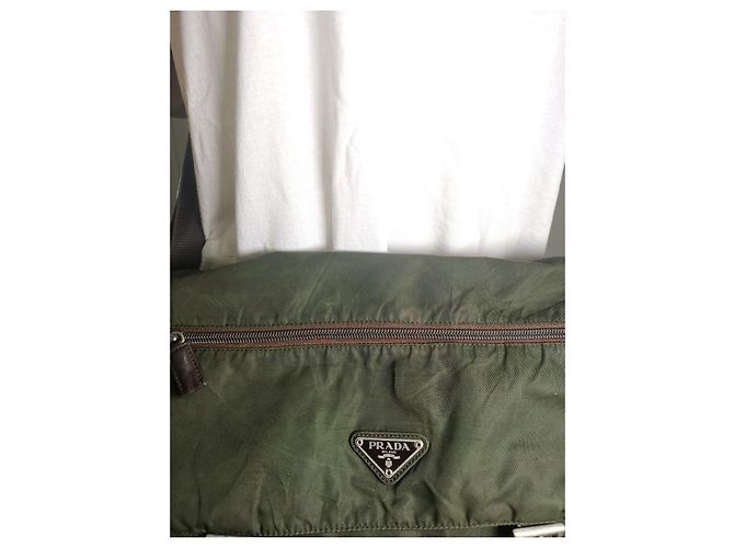 Borsa Prada Verde chiaro in tessuto - vista 3