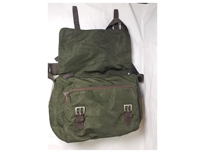 Borsa Prada Verde chiaro in tessuto - vista 8
