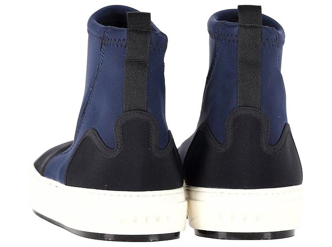 Stivaletti Sneaker Marni in Neoprene in Neoprene Blu Blu navy - vista 5