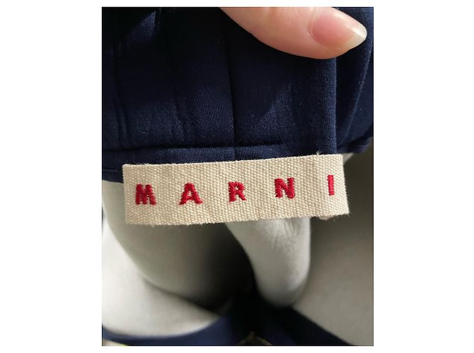 Marni-Hose mit elastischem Reißverschluss aus blauer Viskose Marineblau - Ansicht 3