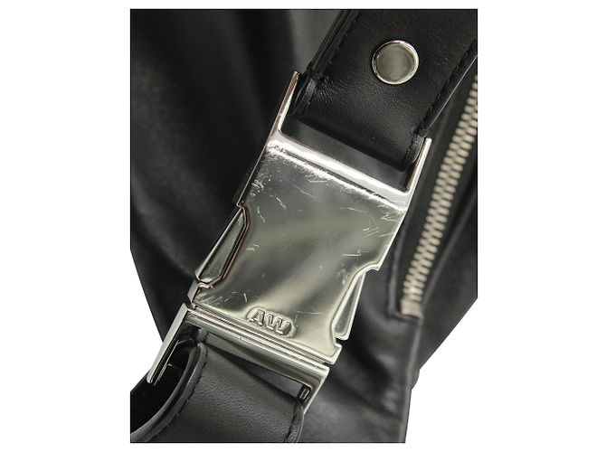 Alexander Wang Attica Fanny Pack em couro napa preto - vista 10