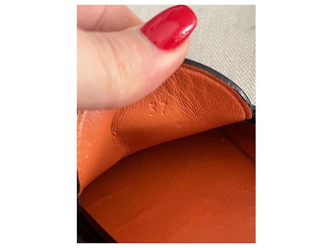 Ballerine Hermès Irving in vernice nera Nero - vista 4