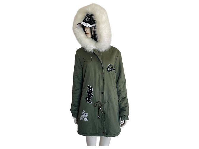 Autre Marque Parka NOEMIE KENT Perfect Girls Caqui y Blanco - vista 3