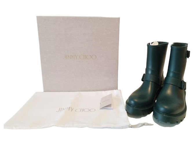 Jimmy Choo botines Yael de goma verde - vista 10