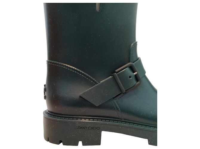 Jimmy Choo botines Yael de goma verde - vista 7