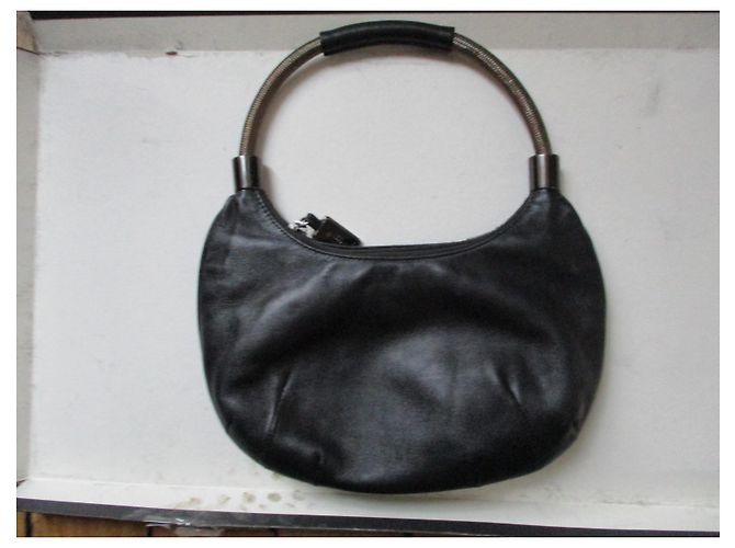 Giorgio Armani Saco 1/2 couro preto lua - vista 5