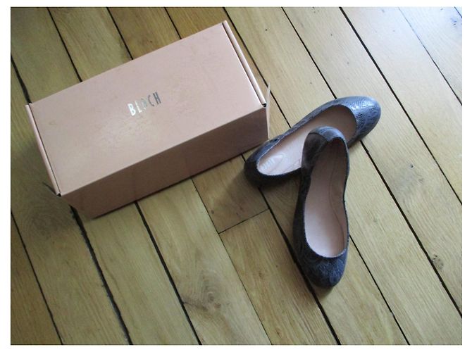 Bloch Bailarinas de piel grabada, Pointure 36. Gris antracita - vista 2