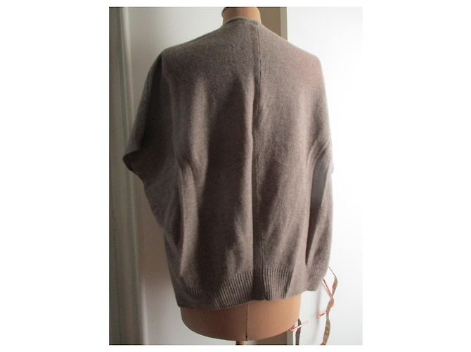 Gerard Darel Strickjacke aus Wolle und Kaschmir in Übergröße. Taille 1. Beige - Ansicht 3