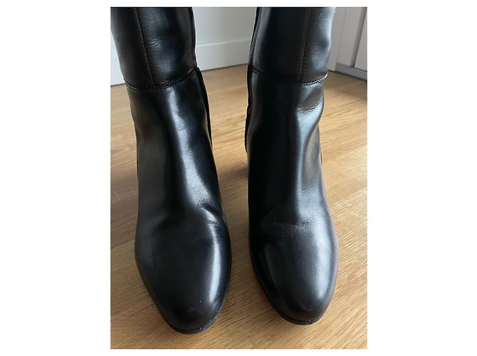 Geox Black Leather Knee High Boots - view 6