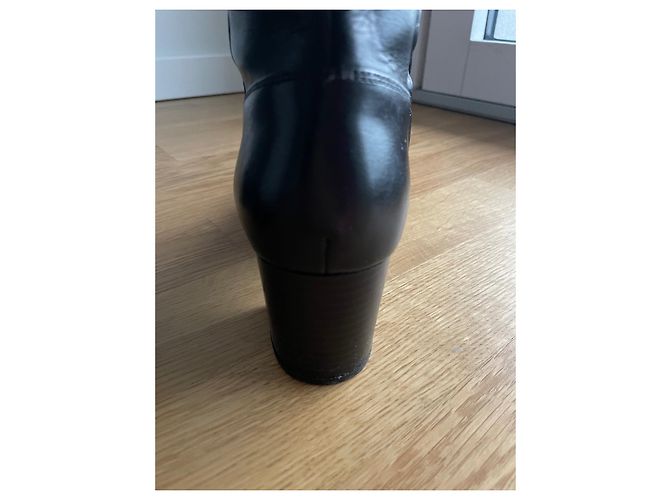 Geox Black Leather Knee High Boots - view 7