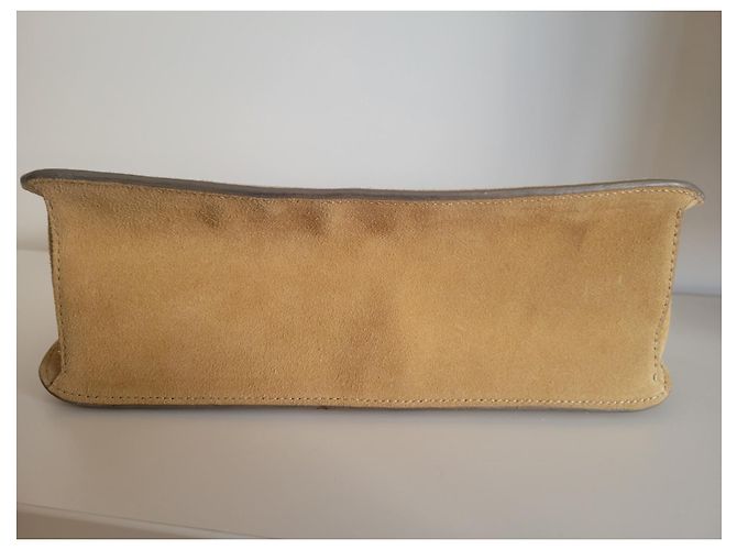 Autre Marque Borsa Maison RAVN Big Baby Rosemaling in Camoscio Beige - vista 4