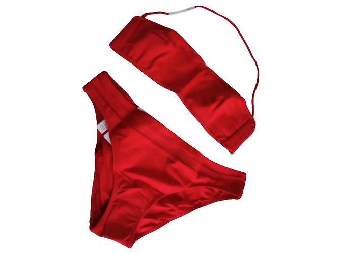 La Perla Badeanzug rot mit Tüll - Ansicht 2