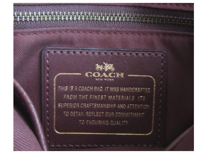 Borsa Coach in pelle martellata nera e bordeaux Nero - vista 8