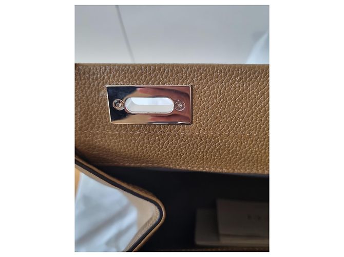 Borsa a mano Gucci Zumi in pelle marrone chiaro - vista 12
