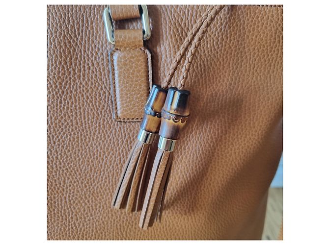 Gucci Bamboo Lederhandtasche camel Kamel - Ansicht 8