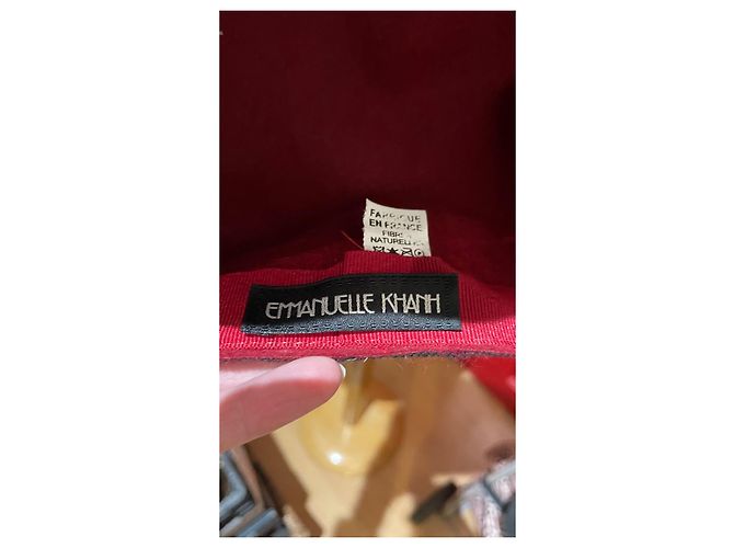 Cappello Vismelu in lana rosso Emmanuelle Khanh - vista 5