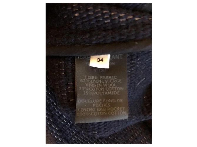 Abrigo Isabel Marant Etoile Estilo Trenca Lana Azul Marino - vista 3